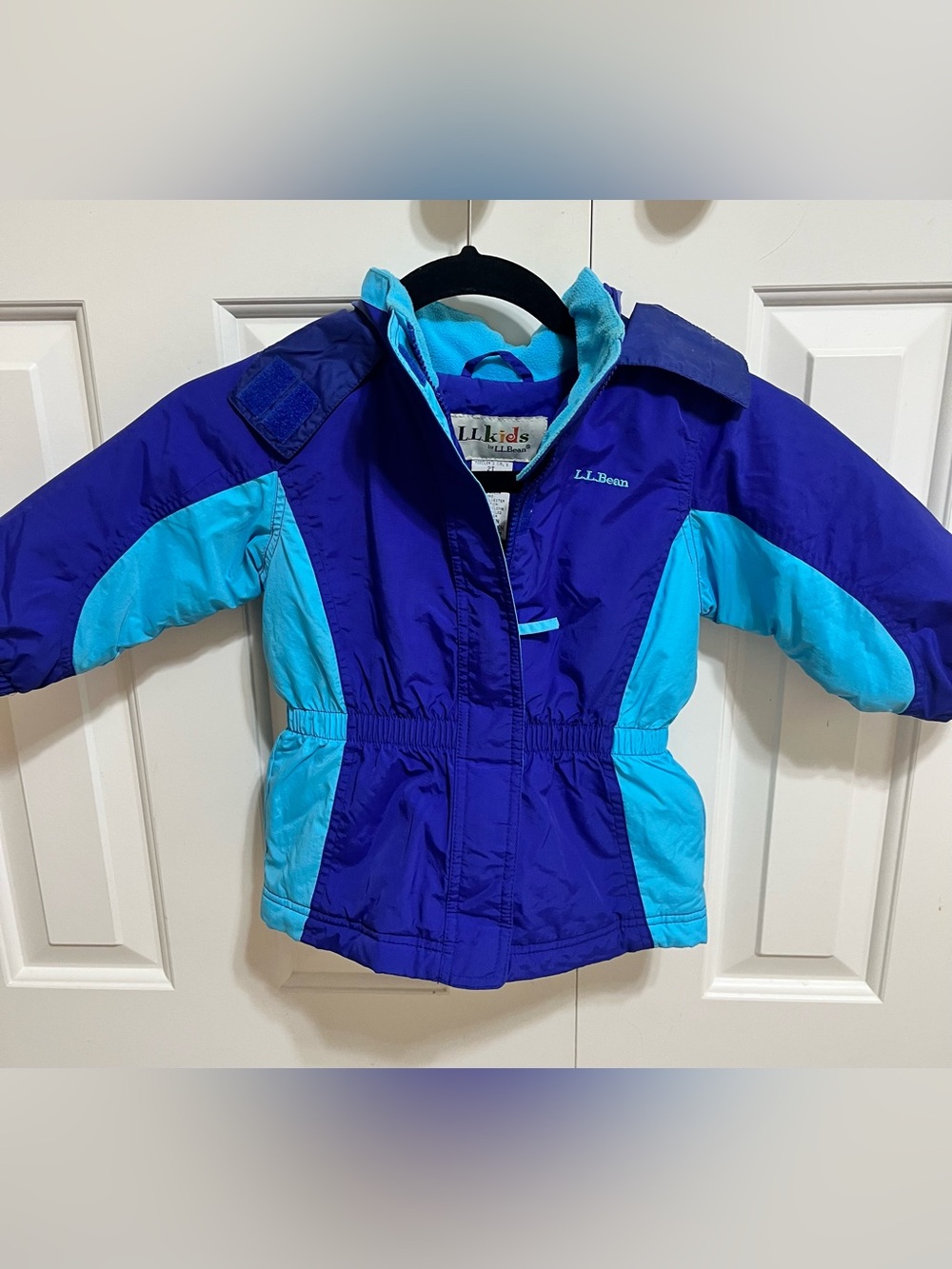 L.L.Bean LLKids Winter puffer hooded Jacket - blue and teal- Size 2T